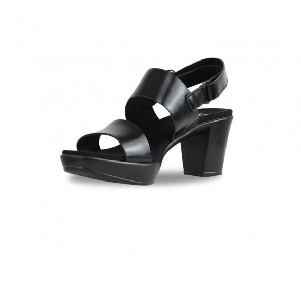 Munro Sandals | WOMEN'S MAX-Black Leather - Click Image to Close