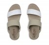 Munro Sandals | WOMEN'S PISCES-White Kid/Natural Fabric