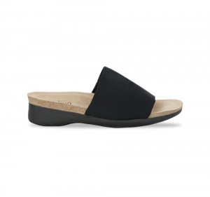 Munro Sandals | WOMEN'S CASITA-Black Stretch Fabric