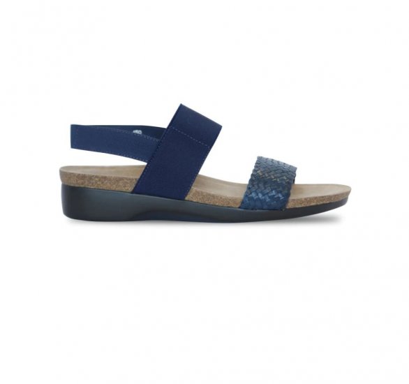 Munro Sandals | WOMEN'S PISCES-Navy Woven - Click Image to Close