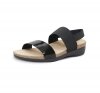 Munro Sandals | WOMEN'S PISCES-Black Patent/Black Fabric