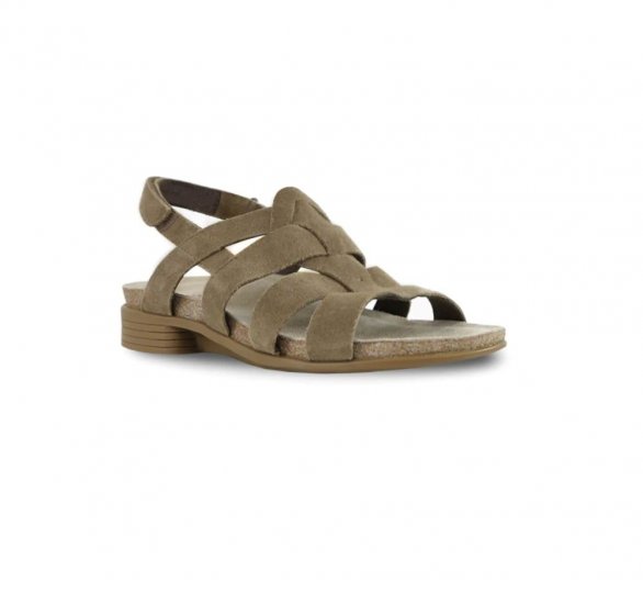 Munro Sandals | WOMEN'S CORINE-Sesamo Suede - Click Image to Close