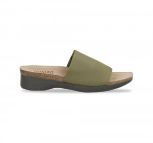 Munro Sandals | WOMEN'S CASITA-Olive Green Stretch Fabric