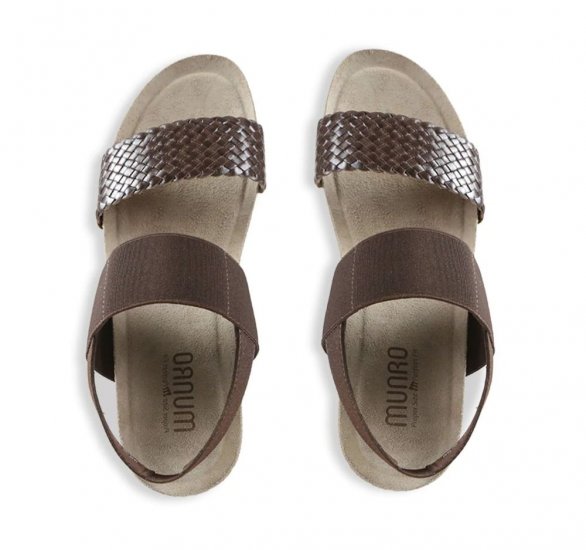 Munro Sandals | WOMEN'S PISCES-Brown Woven - Click Image to Close