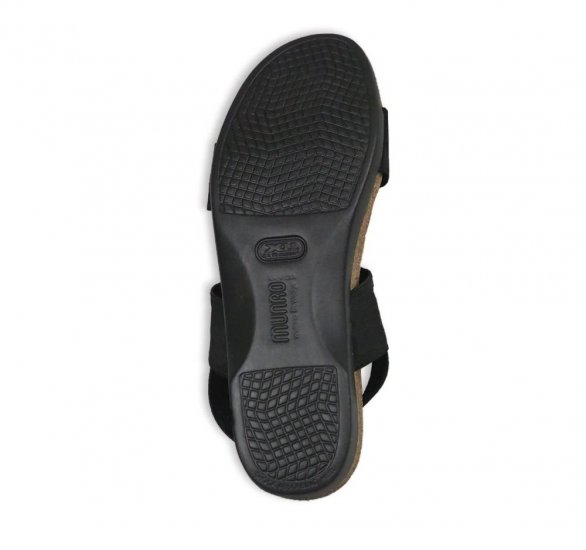 Munro Sandals | WOMEN'S PISCES-Black Patent/Black Fabric - Click Image to Close