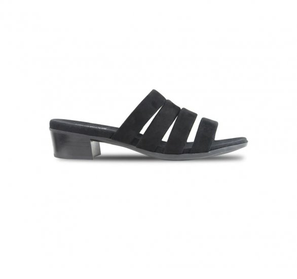 Munro Sandals | WOMEN'S ADRIANNE-Black Suede - Click Image to Close