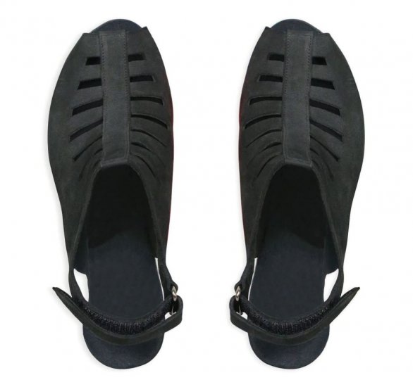 Munro Sandals | WOMEN'S ABBY-Black Nubuck - Click Image to Close
