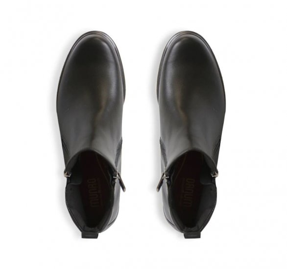 Munro Boots | WOMEN'S ROURKE-Black Leather - Click Image to Close