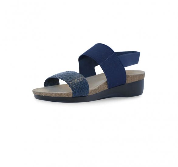 Munro Sandals | WOMEN'S PISCES-Navy Woven - Click Image to Close