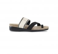 Munro Sandals | WOMEN'S ARIES-Cream W/ Black Stripe