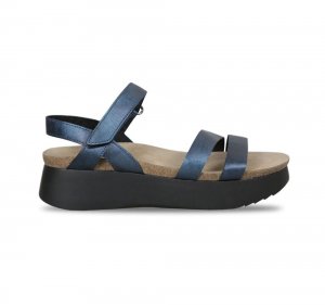 Munro Sandals | WOMEN'S JUNIPER-Blue Metallic