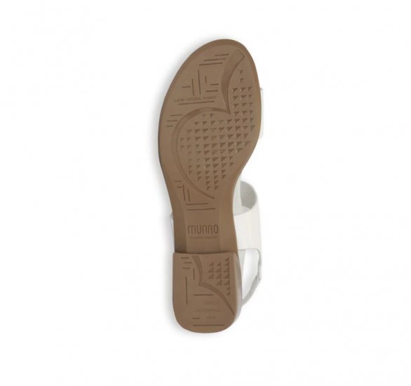 Munro Sandals | WOMEN'S CLEO-Winter White Leather - Click Image to Close