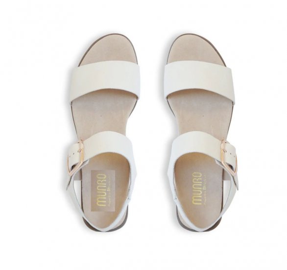 Munro Sandals | WOMEN'S CLEO-Cream Leather - Click Image to Close