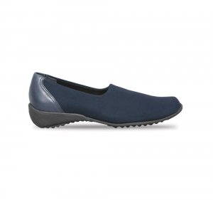 Munro Shoes | WOMEN'S TRAVELER-Navy Stretch Fabric