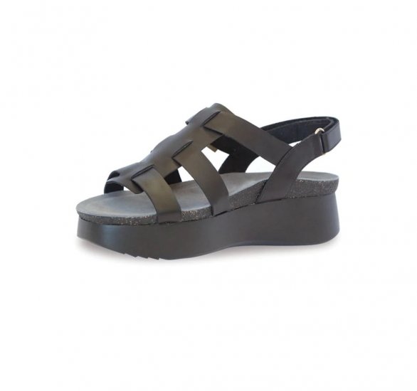 Munro Sandals | WOMEN'S FLYNN-Black Calf - Click Image to Close