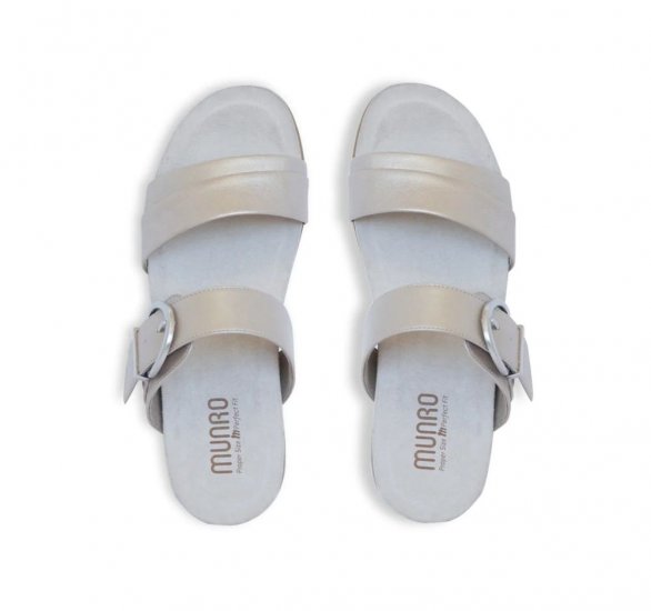 Munro Sandals | WOMEN'S MARISSA-Taupe Metallic Sheep - Click Image to Close