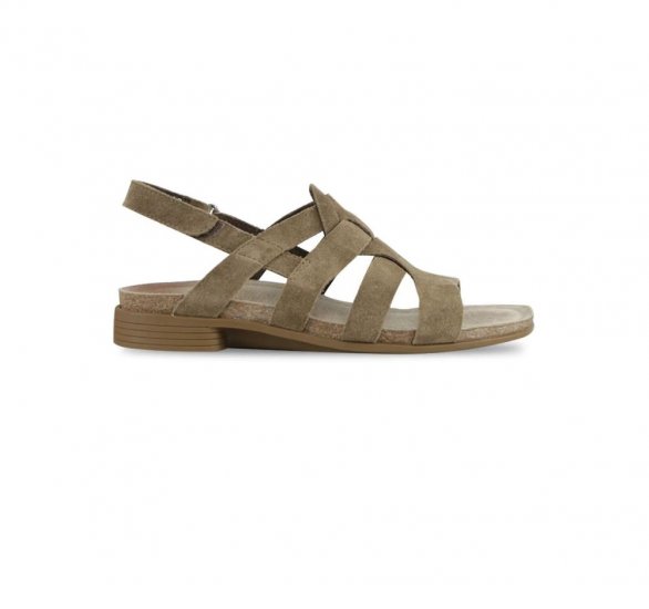 Munro Sandals | WOMEN'S CORINE-Sesamo Suede - Click Image to Close