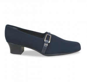 Munro Shoes | WOMEN'S CINDI-Navy Stretch Fabric