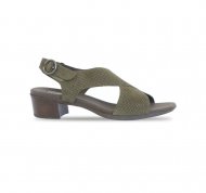 Munro Sandals | WOMEN'S JENNY-Forest Green Lizard Nubuck