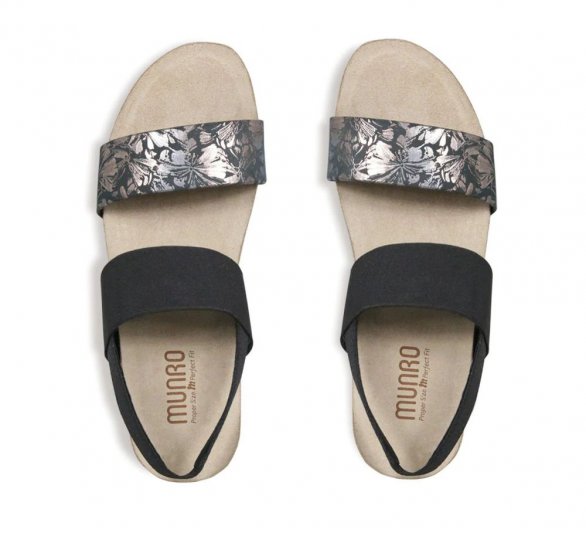 Munro Sandals | WOMEN'S PISCES-Dark Floral Print - Click Image to Close