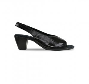 Munro Sandals | WOMEN'S ROCHELLE-Black Crinkle Patent