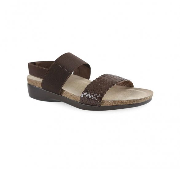 Munro Sandals | WOMEN'S PISCES-Brown Woven - Click Image to Close
