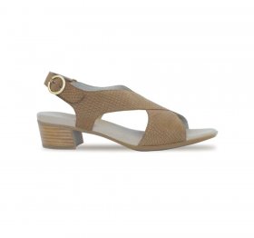 Munro Sandals | WOMEN'S JENNY-Medium Tan Lizard Nubuck