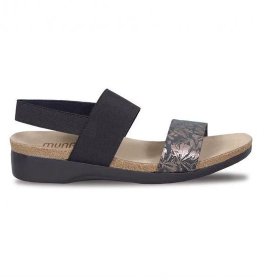 Munro Sandals | WOMEN'S PISCES-Dark Floral Print - Click Image to Close