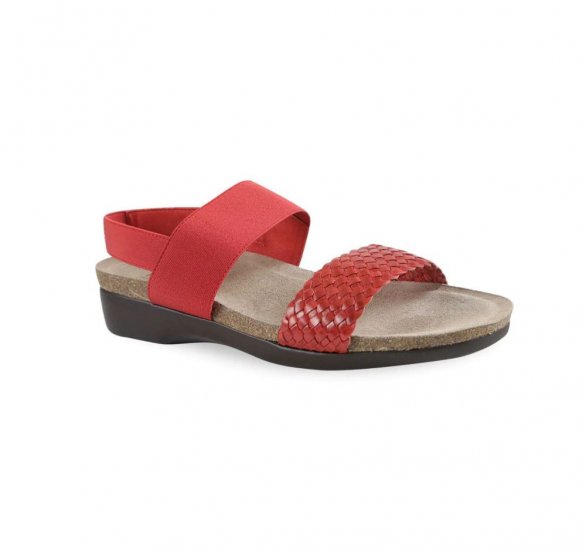 Munro Sandals | WOMEN'S PISCES-Red Woven - Click Image to Close