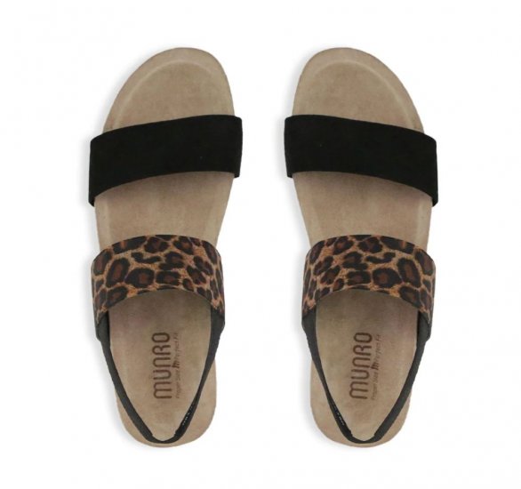 Munro Sandals | WOMEN'S PISCES-Leopard Stretch - Click Image to Close