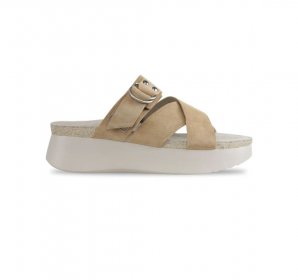 Munro Sandals | WOMEN'S SOFIA-Tan Suede