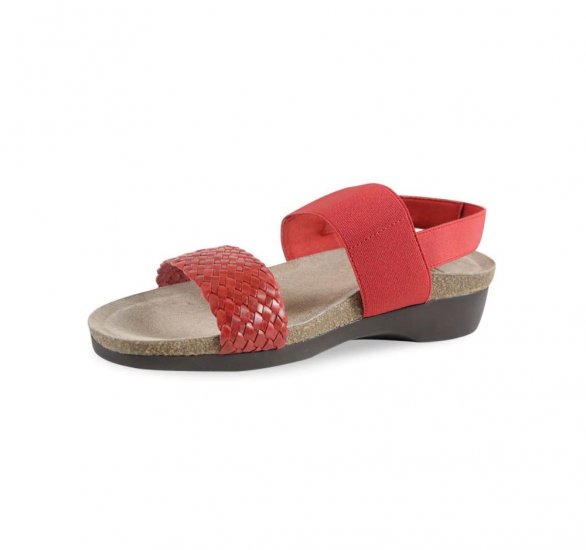 Munro Sandals | WOMEN'S PISCES-Red Woven - Click Image to Close