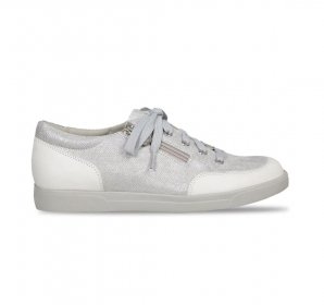 Munro Shoes | WOMEN'S GABBIE-White Metallic Print