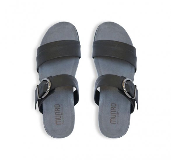 Munro Sandals | WOMEN'S MARISSA-Black Lamb - Click Image to Close